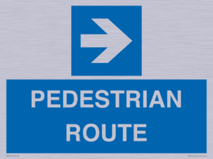PEDESTRIAN ROUTE - right arrow